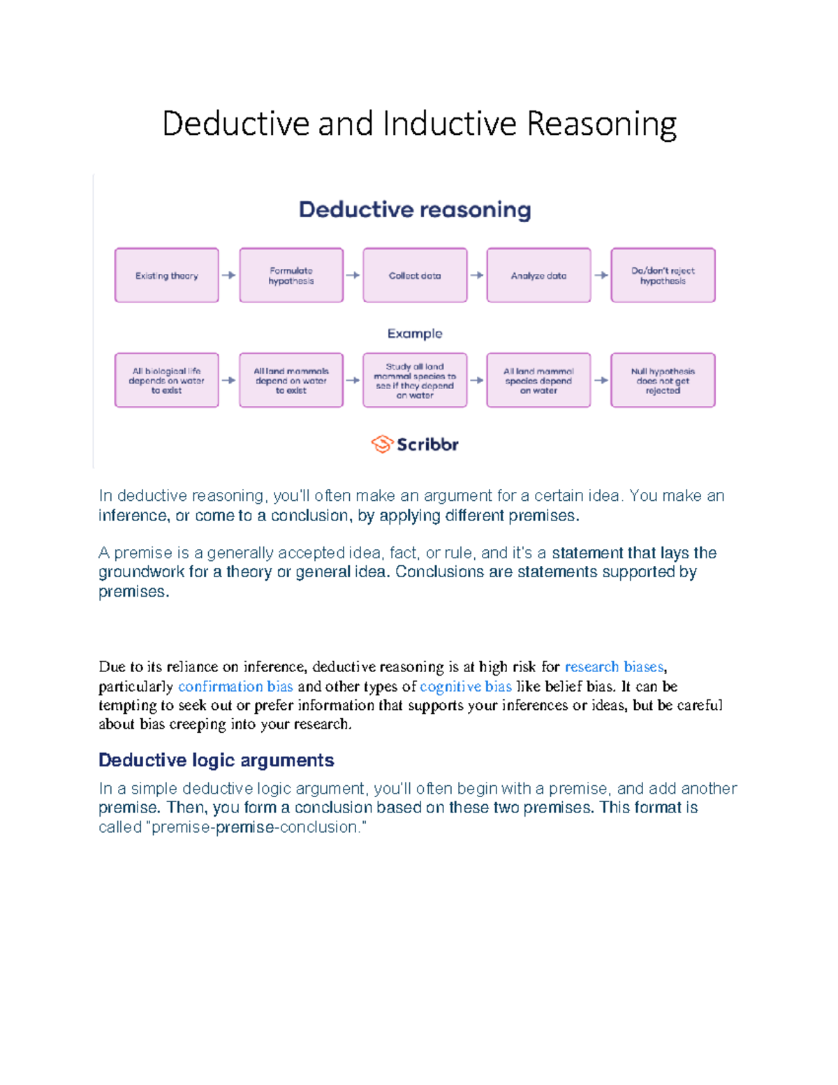 Deductive and Inductive Reasoning - You make an inference, or come to a ...