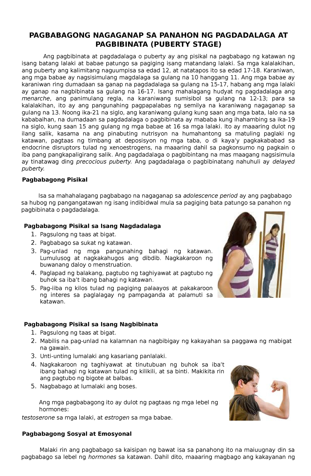 COT Learning Activity Sheet  PAGBABAGONG NAGAGANAP SA PANAHON NG