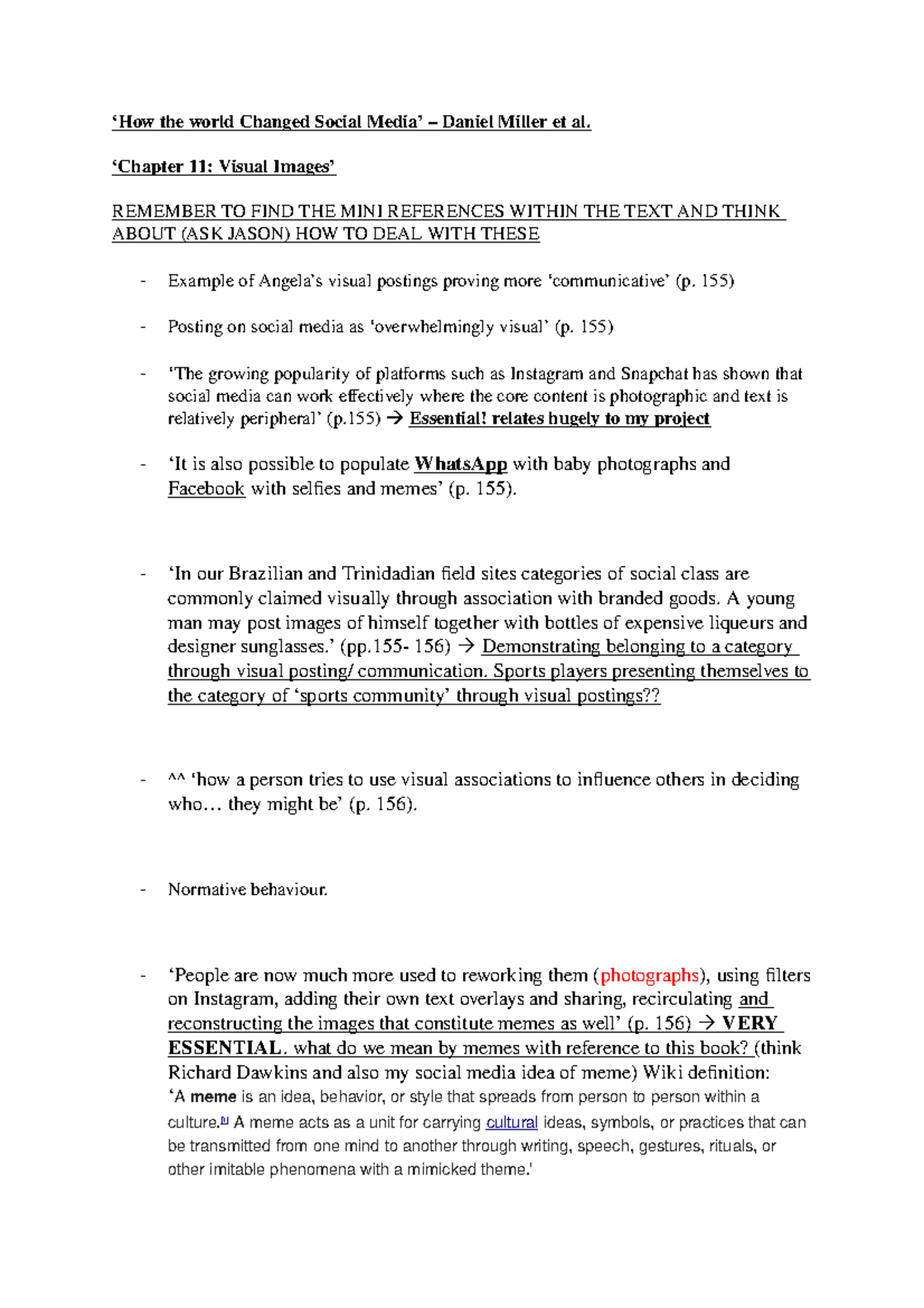 ‘How the world Changed Social Media’ Daniel Miller et al the world