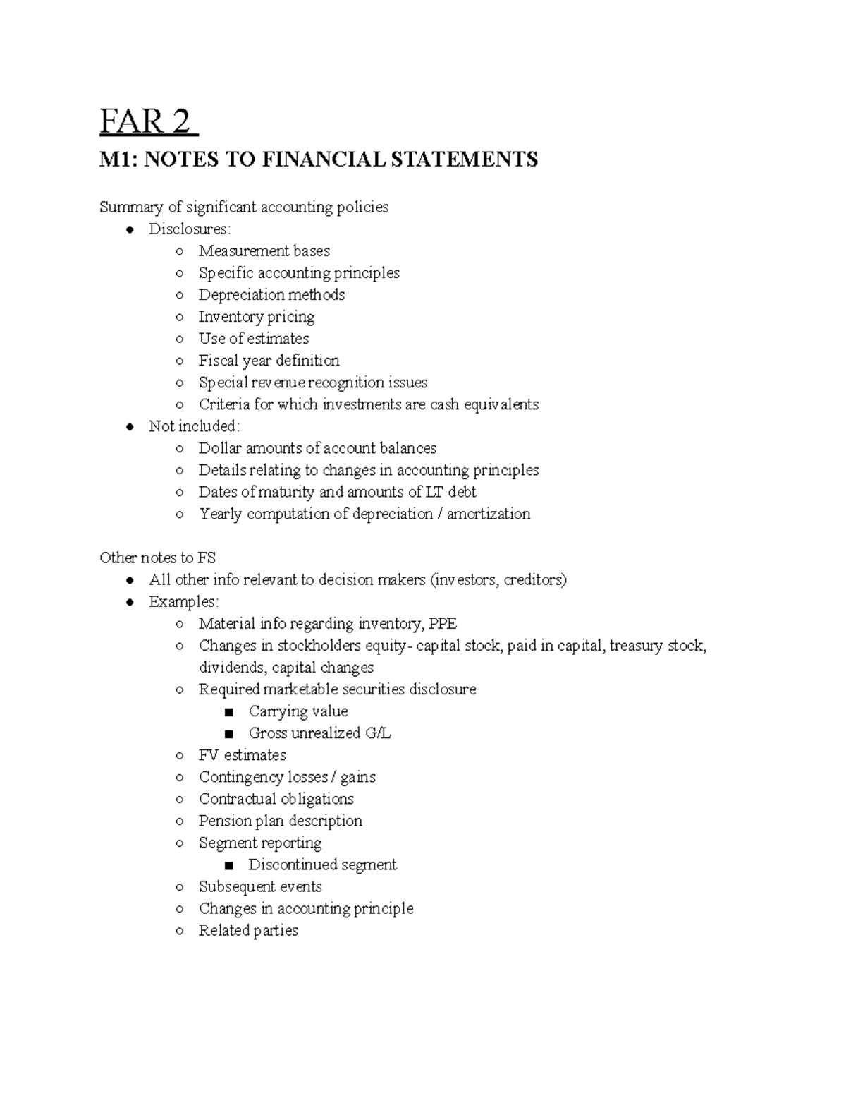 FAR 2 FAR unit 2. includes taxes, leases, bonds, and other MCQ