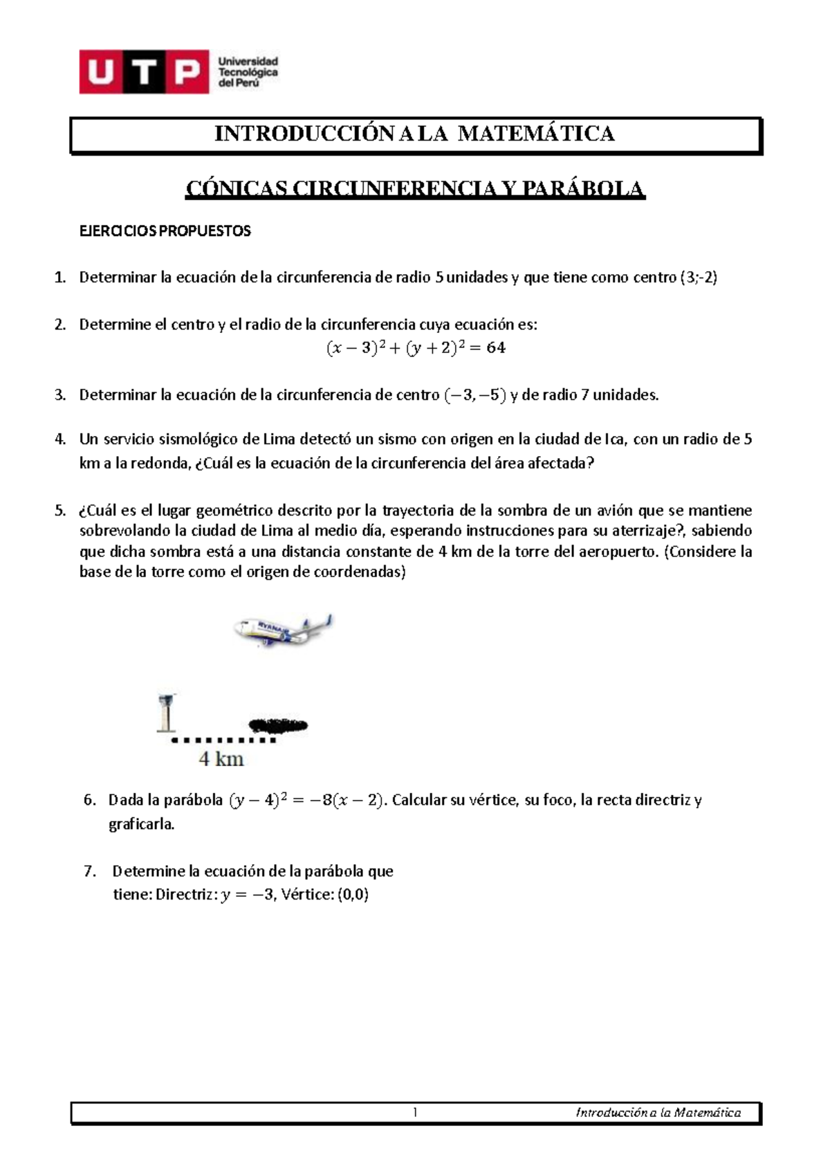Ejercicios+a+resolver+-+Circunferencia+y+Par%C3%A1bola - INTRODUCCIÓN A ...