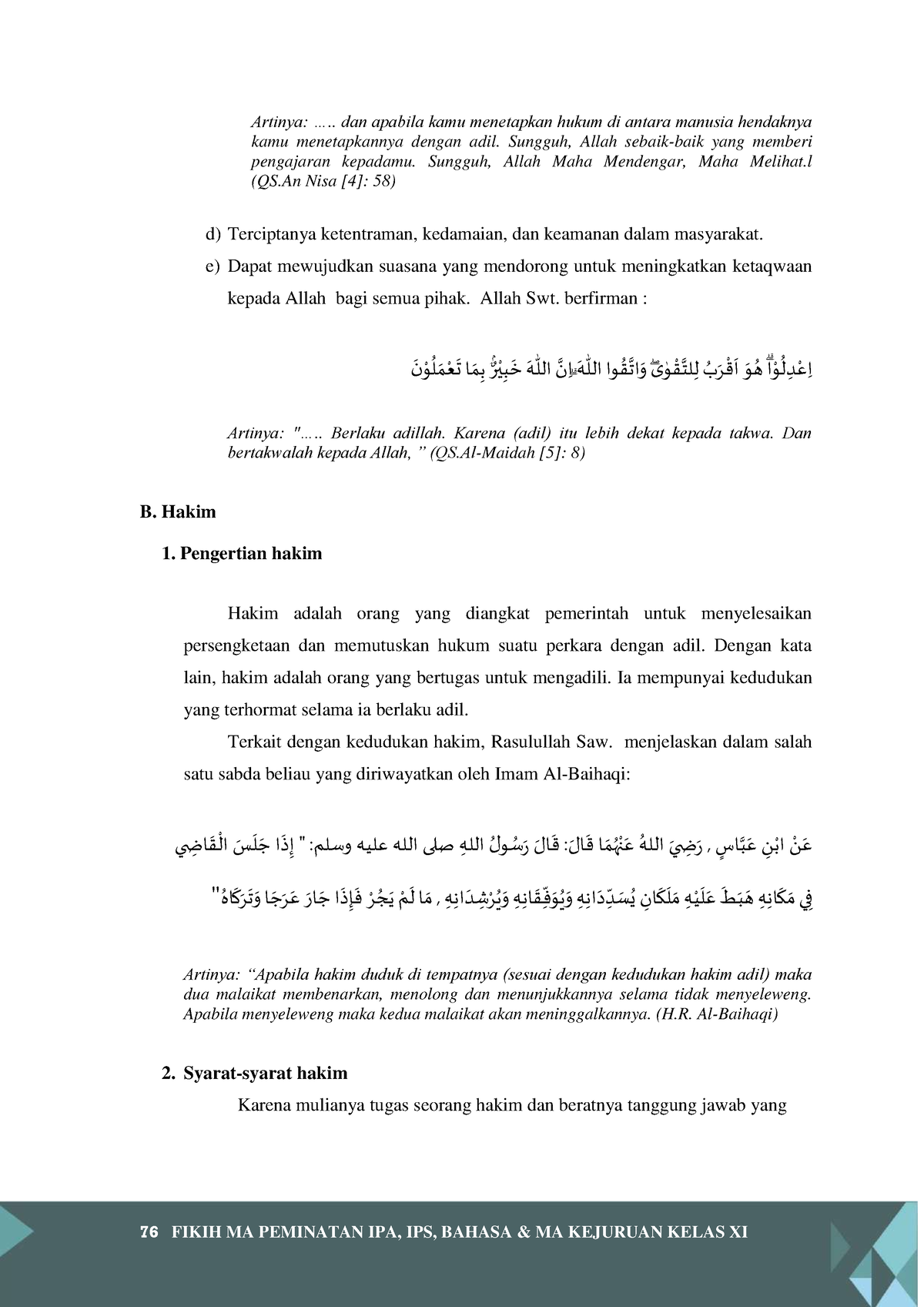 Fikih MA 11 Fix Ayomadrasah-90 - 76 FIKIH MA PEMINATAN IPA, IPS, BAHASA ...