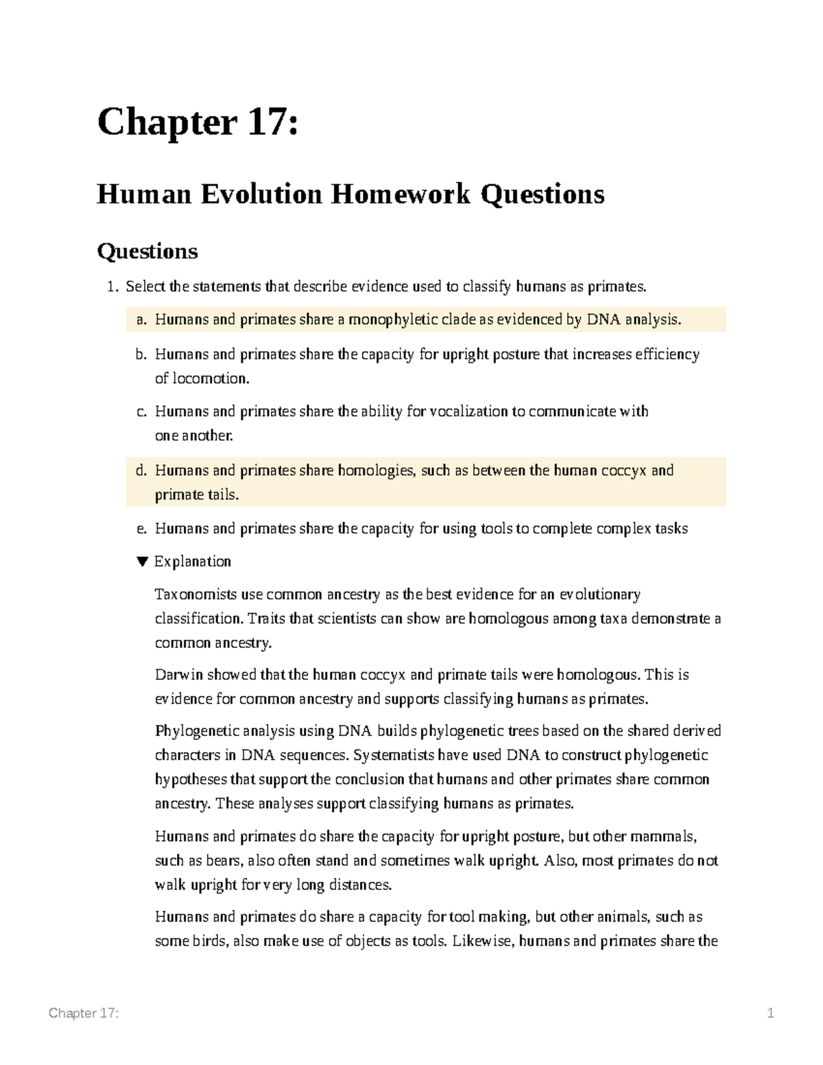 Chapter 17 - These Are Homework Questions With Explanation That Are ...