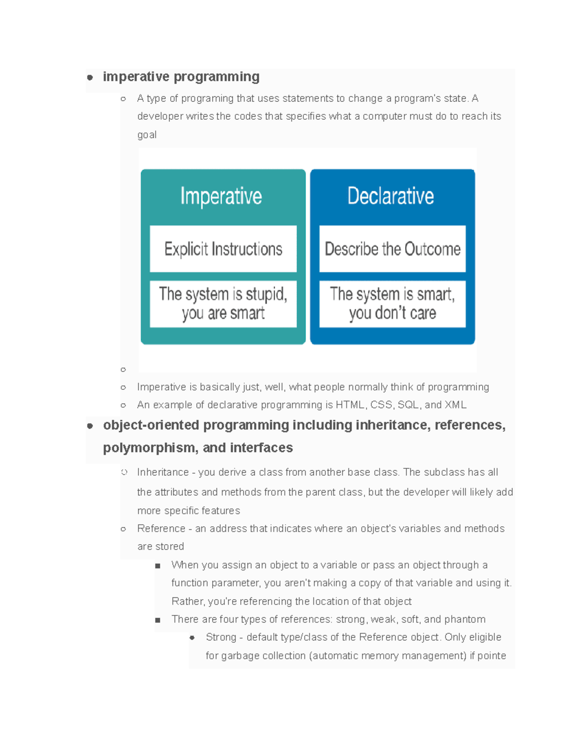 CS 124 - course summary and topic explanations - imperative programming ...