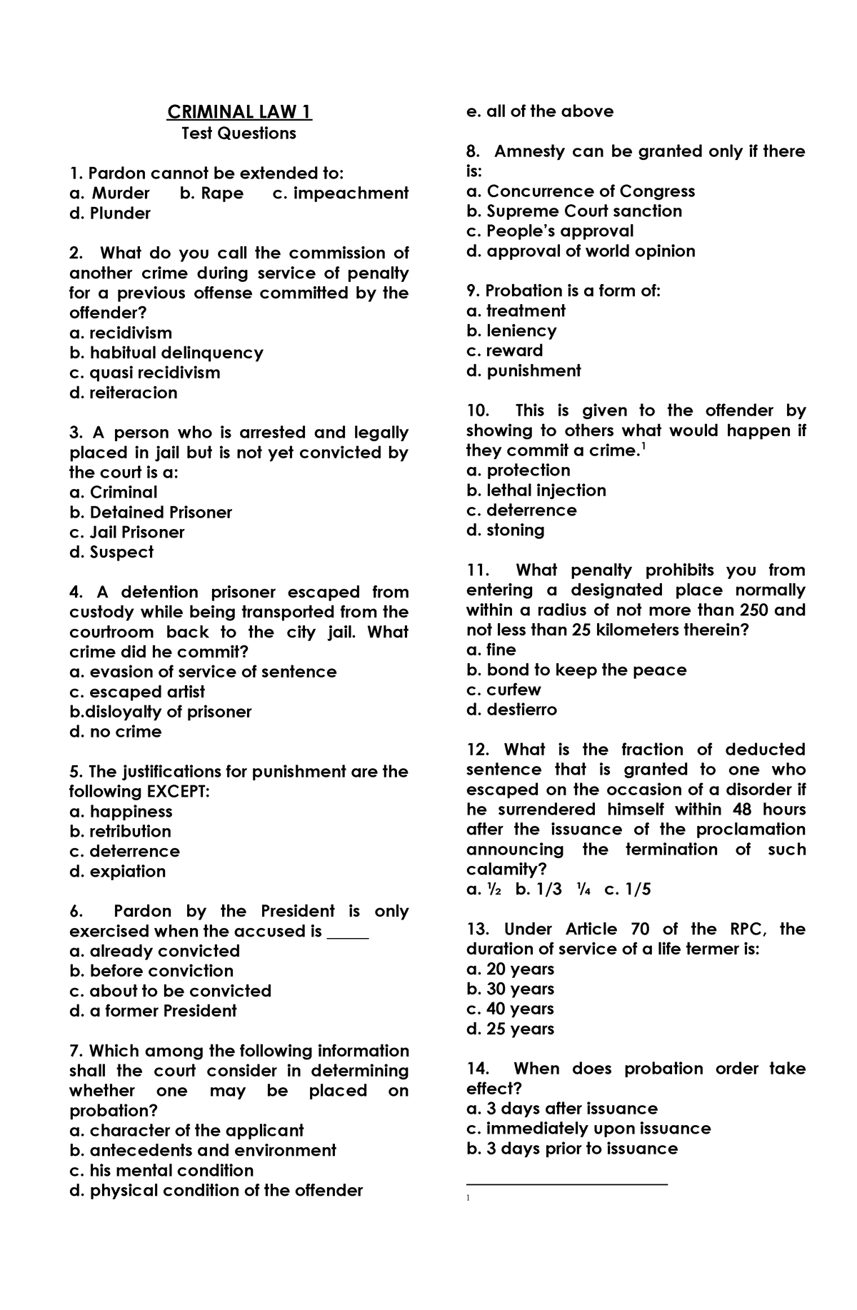 post-test-in-criminal-law-1-criminal-law-1-test-questions-pardon