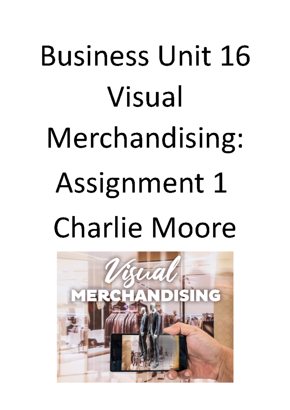 Business Unit 16 Visual Merchandising - Business Unit 16 Visual ...