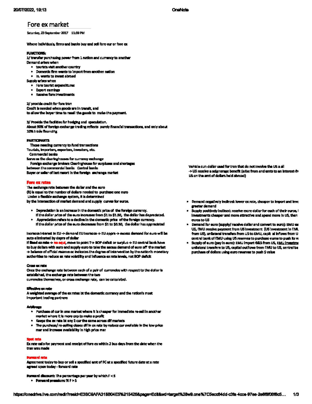 ECON216 WEEK 8 Foreign exchange market - Lecture note summary - ECON216 ...