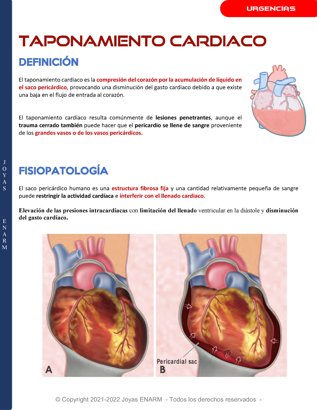 4. Taponamiento Cardiaco - J O Y A S E N A R M TAPONAMIENTO CARDIACO ...