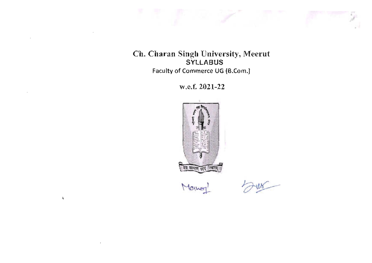 BCom-commerce - Details Of Subject - Bcom Hons. - Delhi University ...