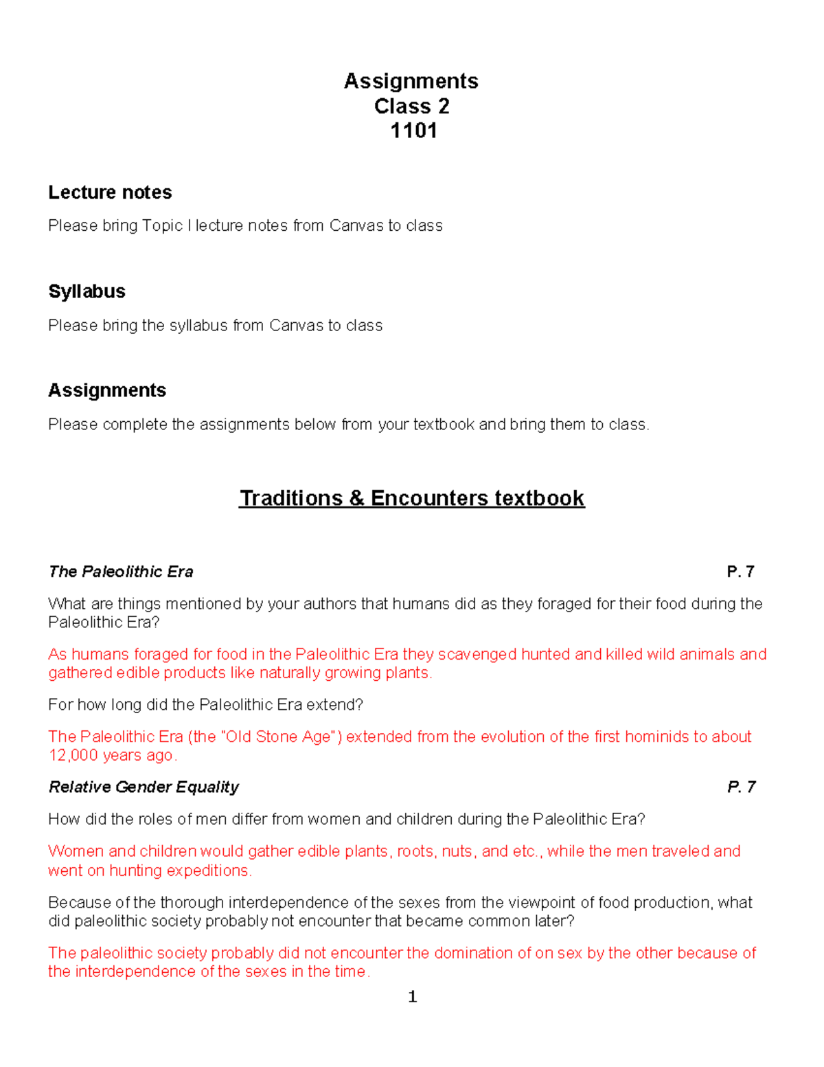 Class 2-1101 - Homework - Assignments Class 2 1101 Lecture notes Please ...