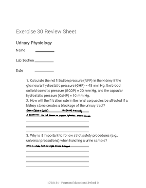 Chapter 20 - Completed Lab Assignment - Exercise 20 Review Sheet Blood ...