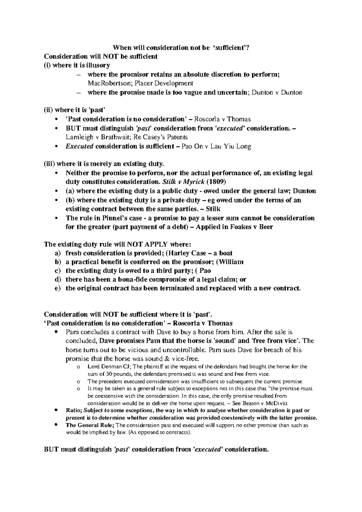 Consideration Part 2 - Week 6 Lecture Slides - **When will ...