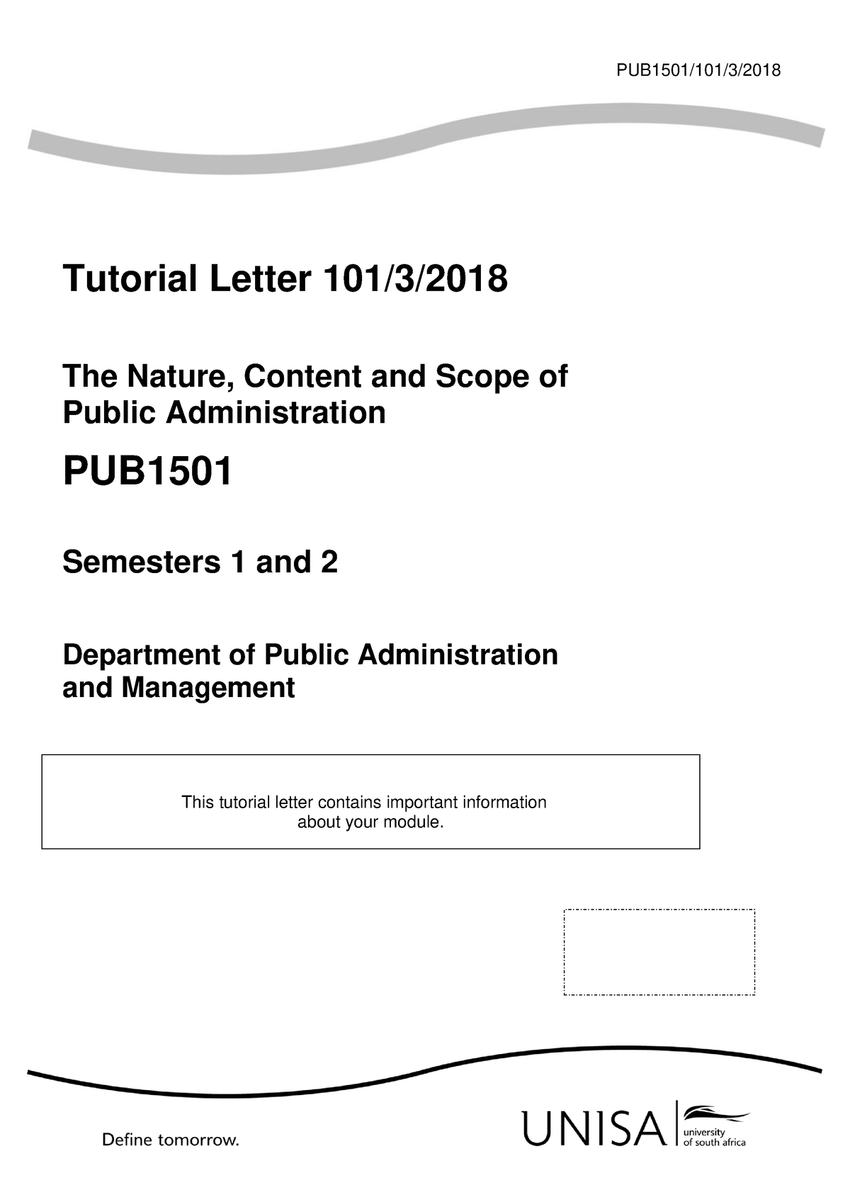 pub1501 assignment answers