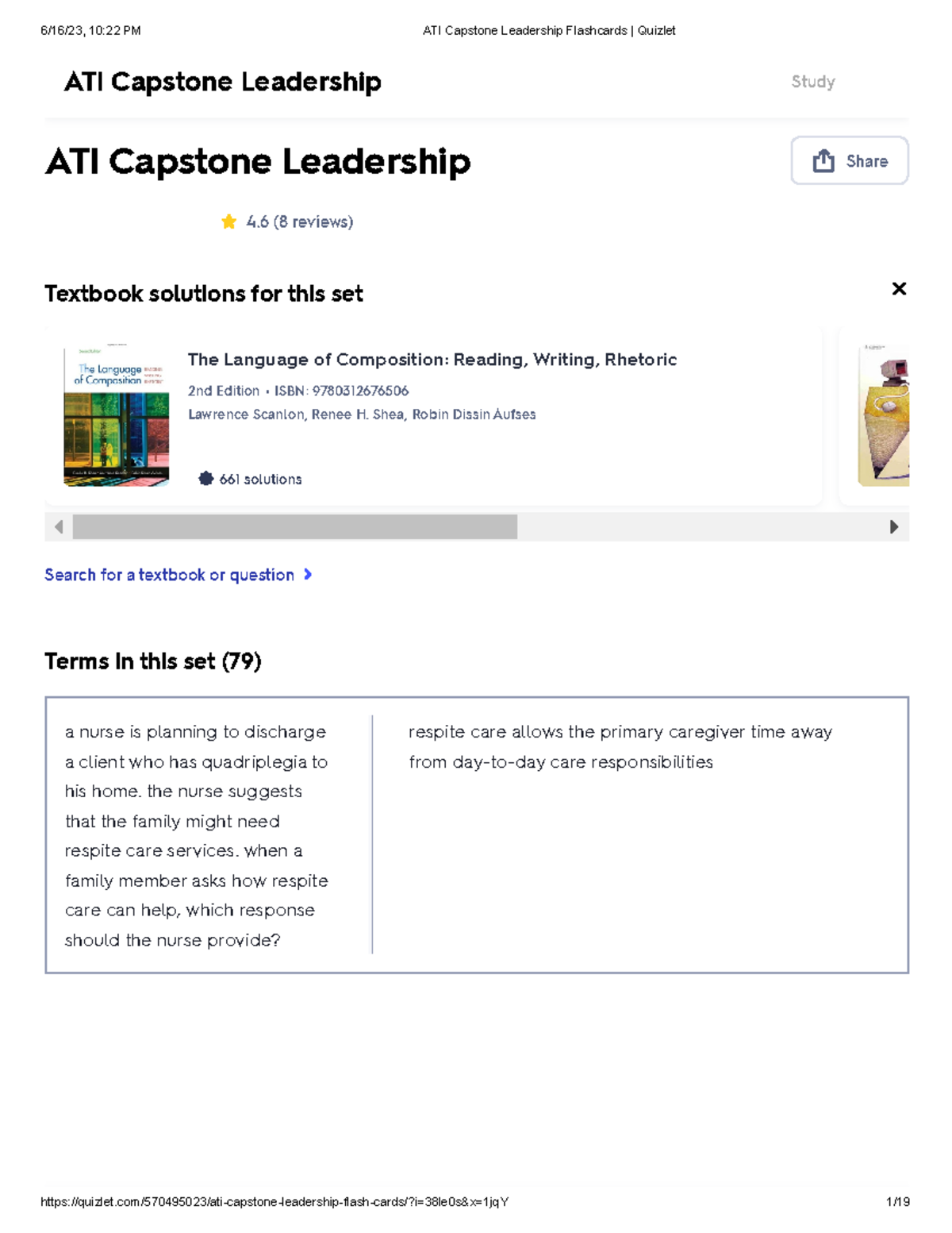 ATI Capstone Leadership Flashcards Quizlet 123 ATI Capstone