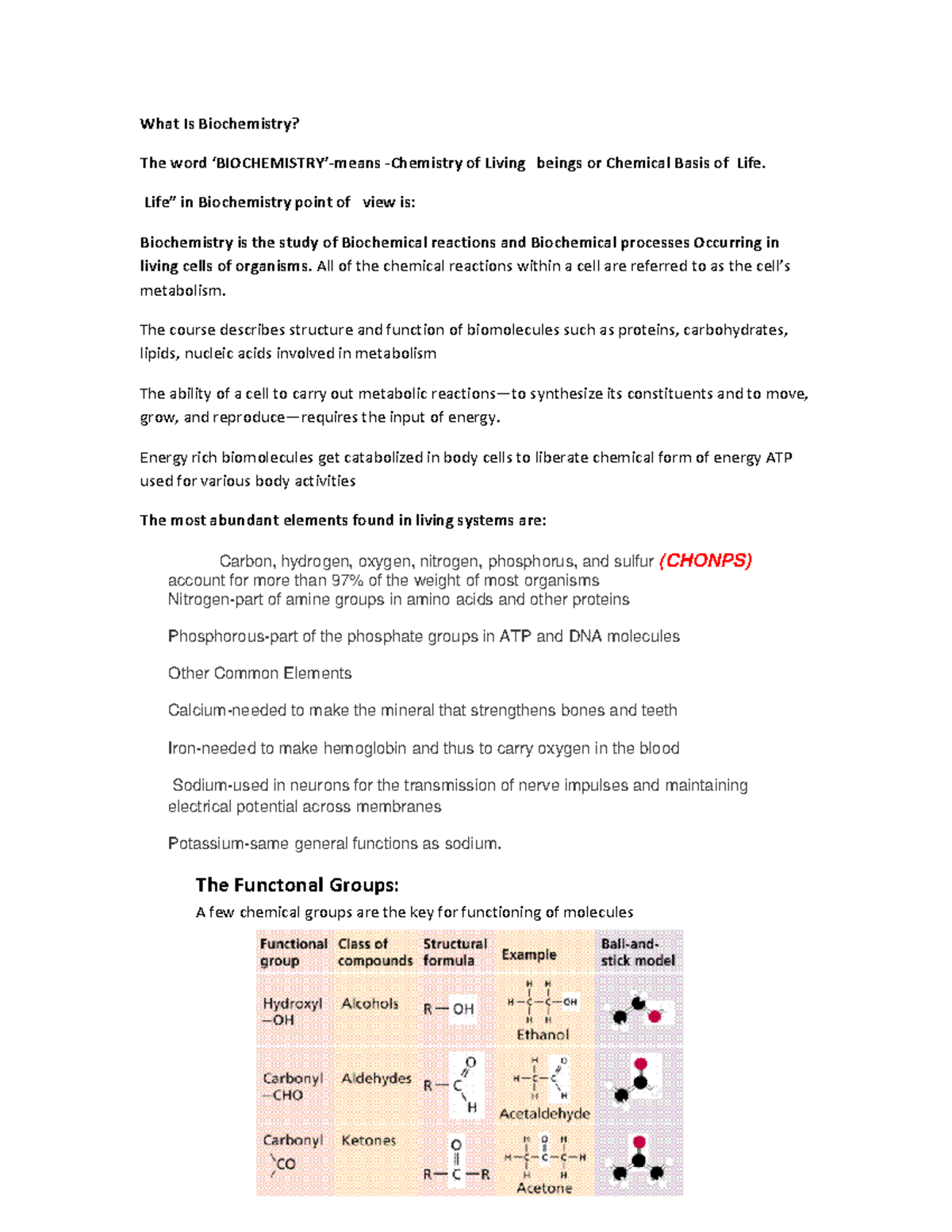 المحاضرة الاولي كيمياء حيوية - What Is Biochemistry? The word ...
