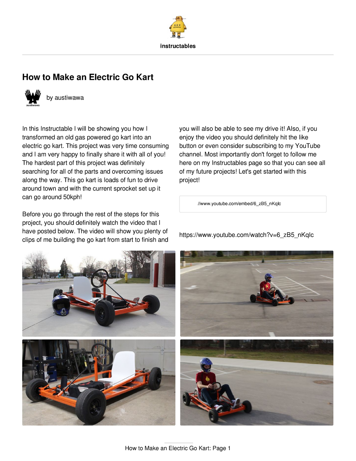 How to Make an Electric Go Kart 1 - This project was very time