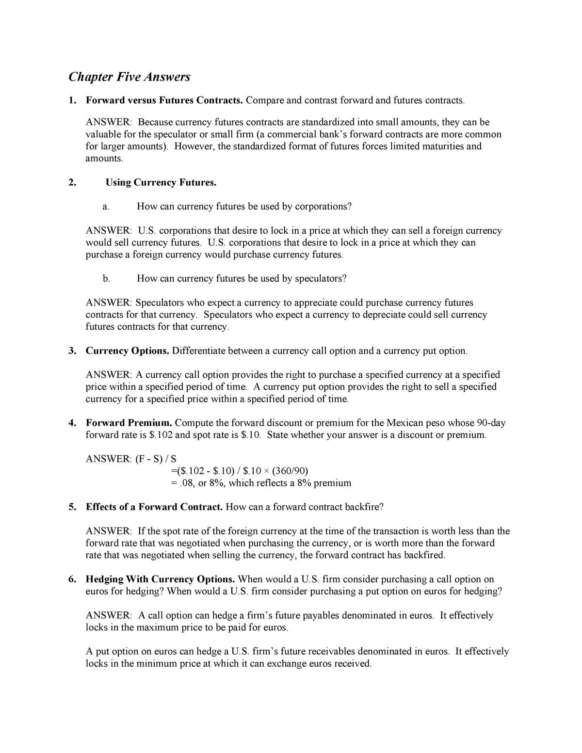 Chapter 05 Solut!   ion Manual International Financial Management - chapter 05 solution manual international financial management studocu