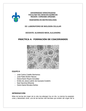 Práctica No 3 - Es De Uso En Laboratorio - Práctica No. 4 FORMACIÓN DE ...