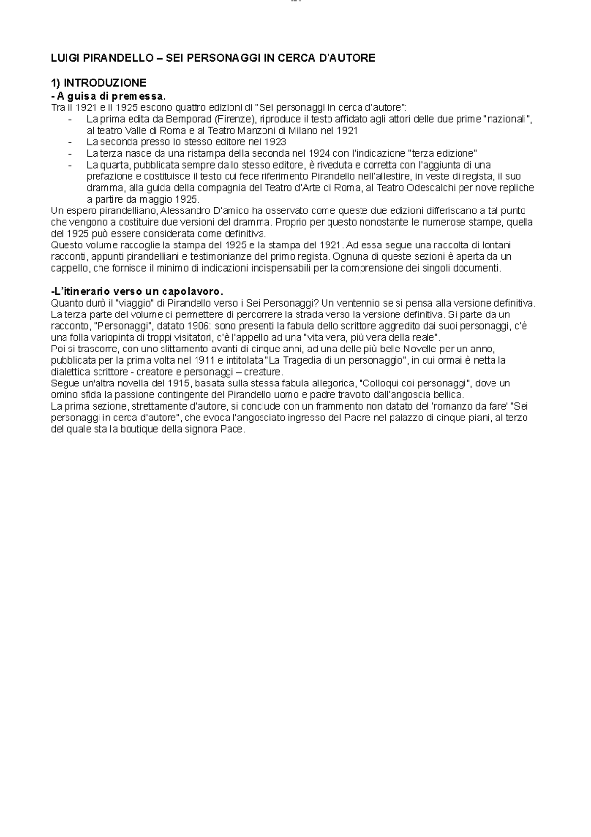 Così è Se Vi Pare Riassunto