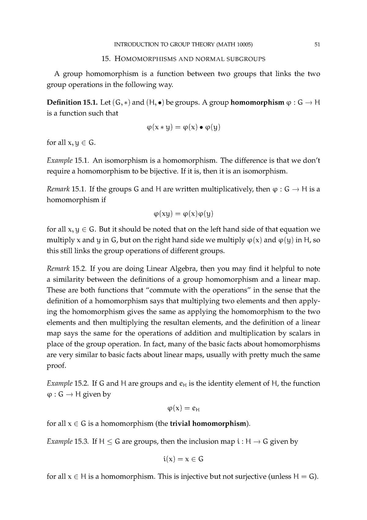 MATH10005 2016-2017 Lecture Notes 3 - INTRODUCTION TO GROUP THEORY ...