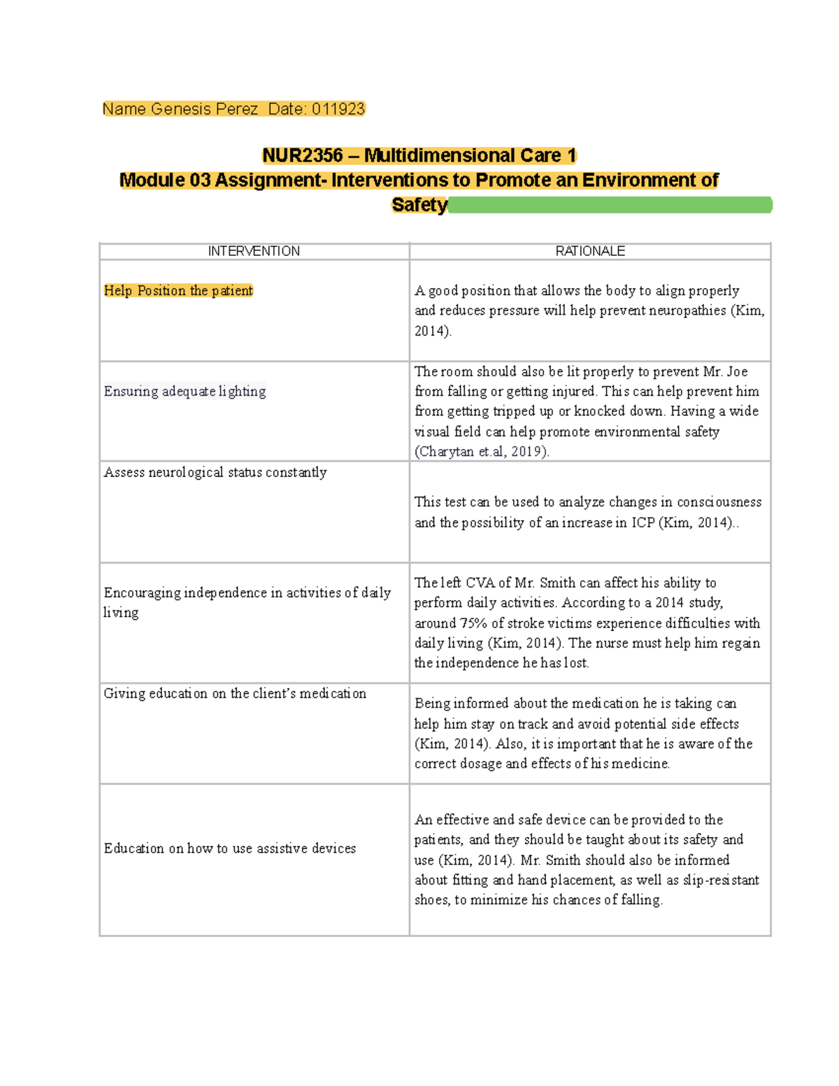 environment protection assignment