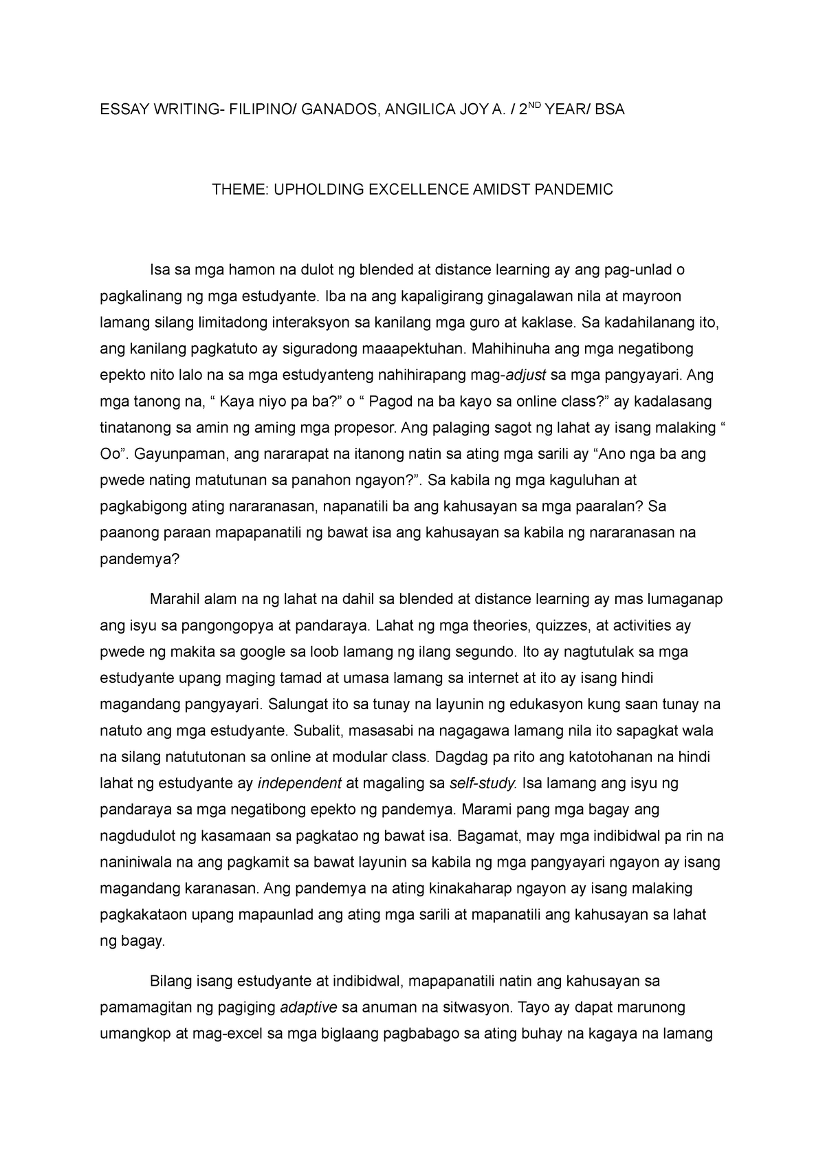 exit essay save the filipino language organization