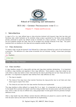 Chapter 5-1-Arrays - its good notes in C programming language - School ...