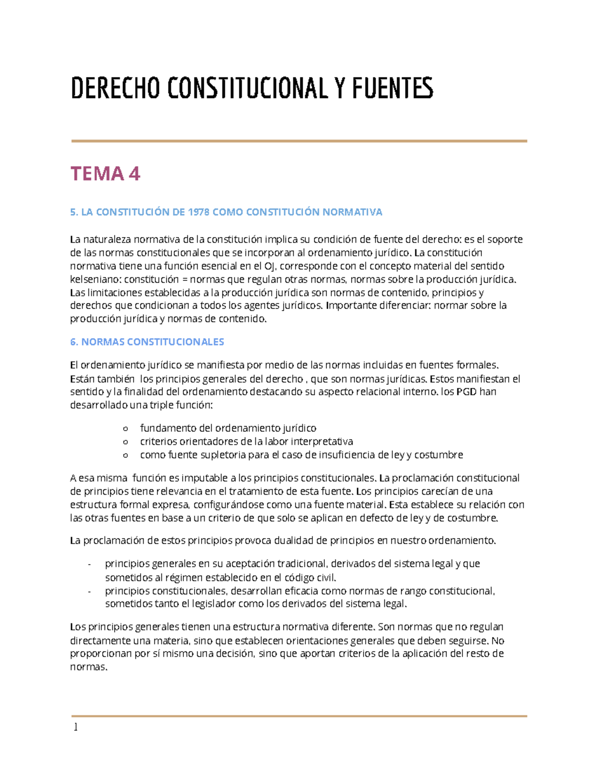 Tema 4 - tema 4 resúmenes - DERECHO CONSTITUCIONAL Y FUENT TEMA 4 5. LA ...
