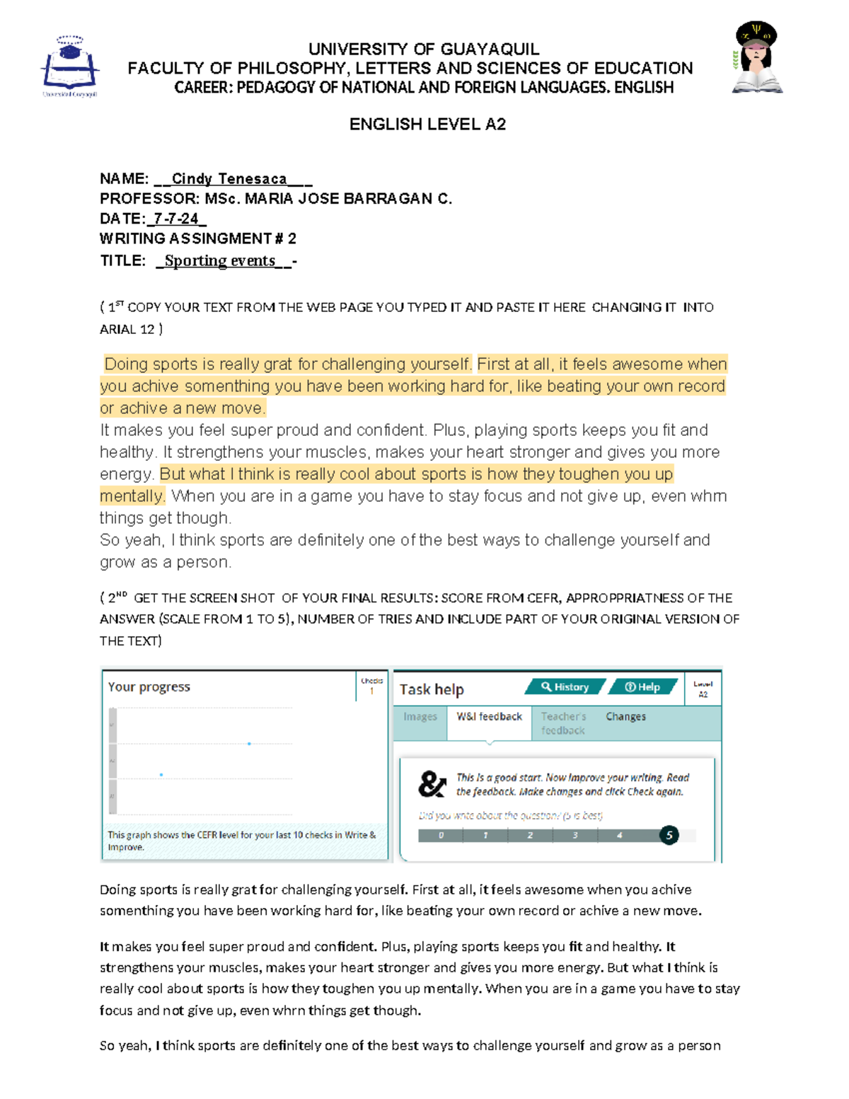 Writing TASK Template - dfvase - UNIVERSITY OF GUAYAQUIL FACULTY OF ...