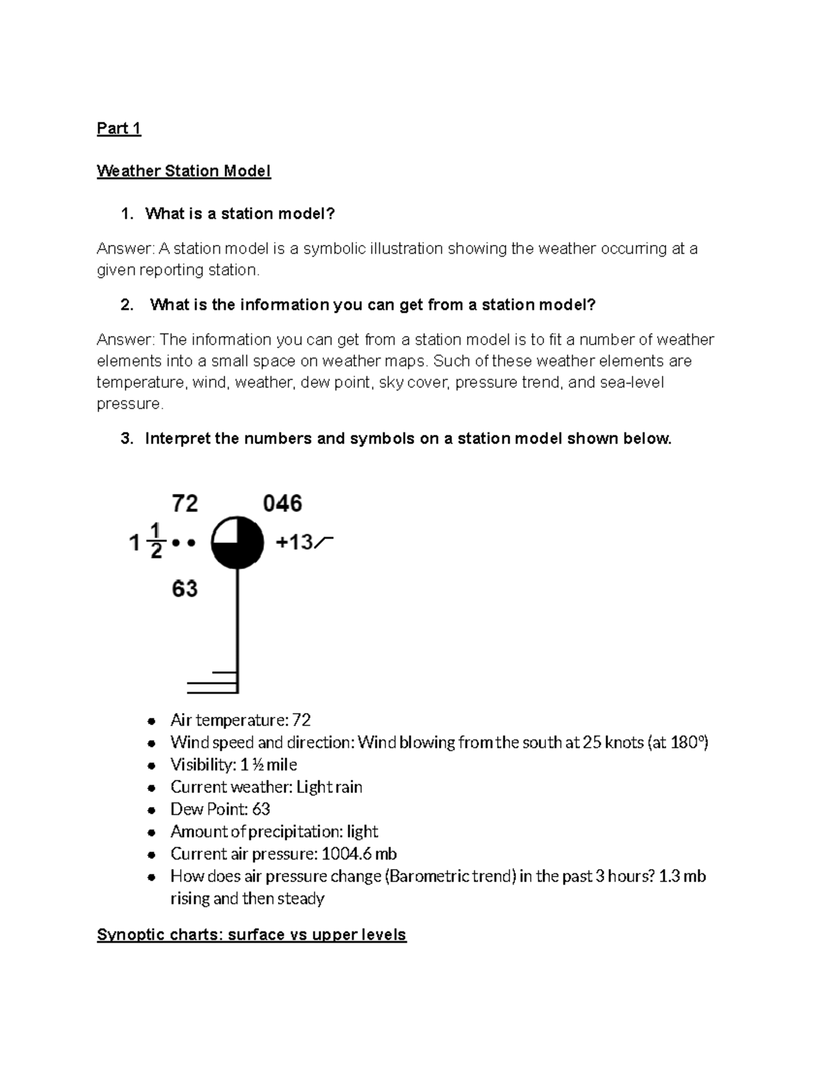 Week 11 Study Summary Assignment for week 11 Part 1 Weather Station