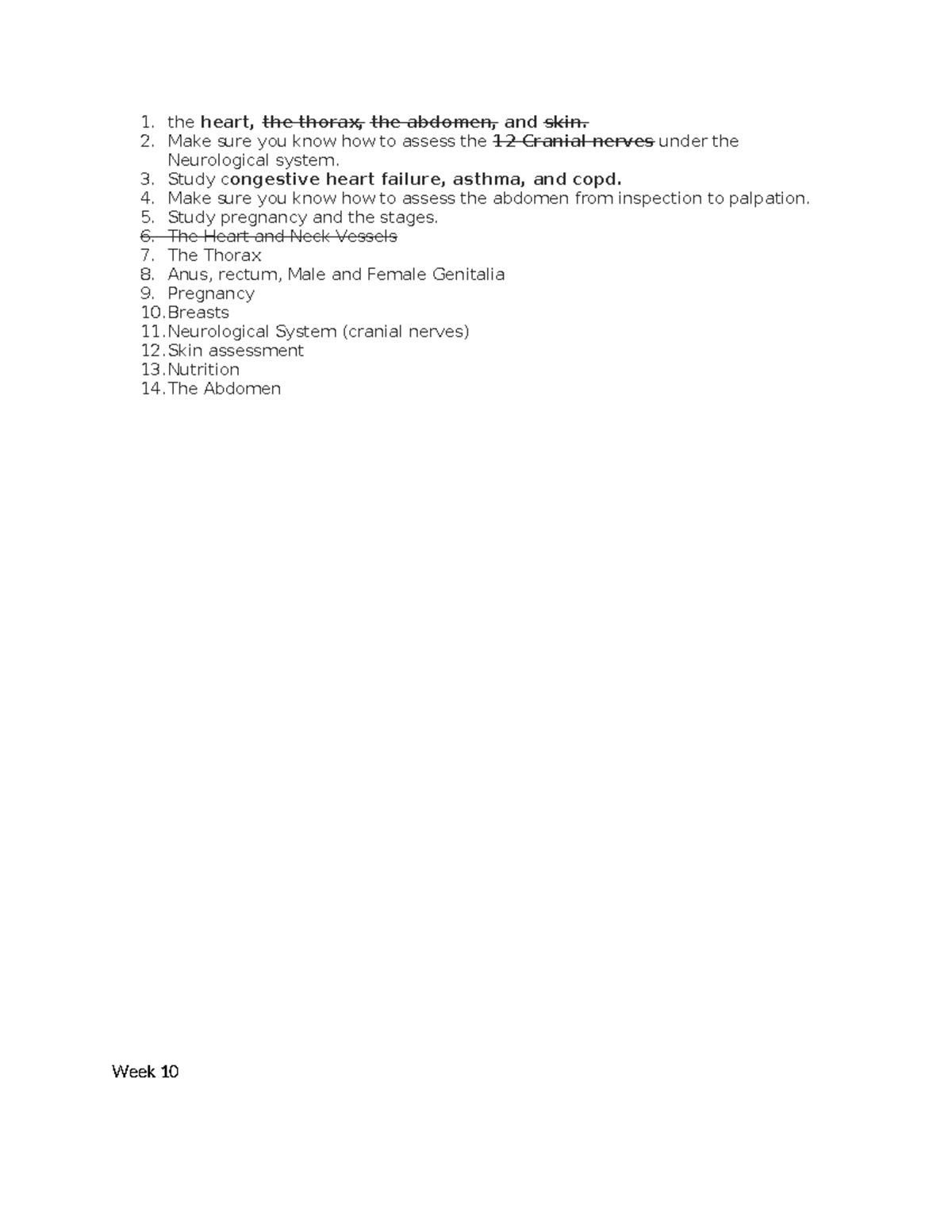 Final Study - Summary Health Assessment for Practical Nurses - 1. the ...