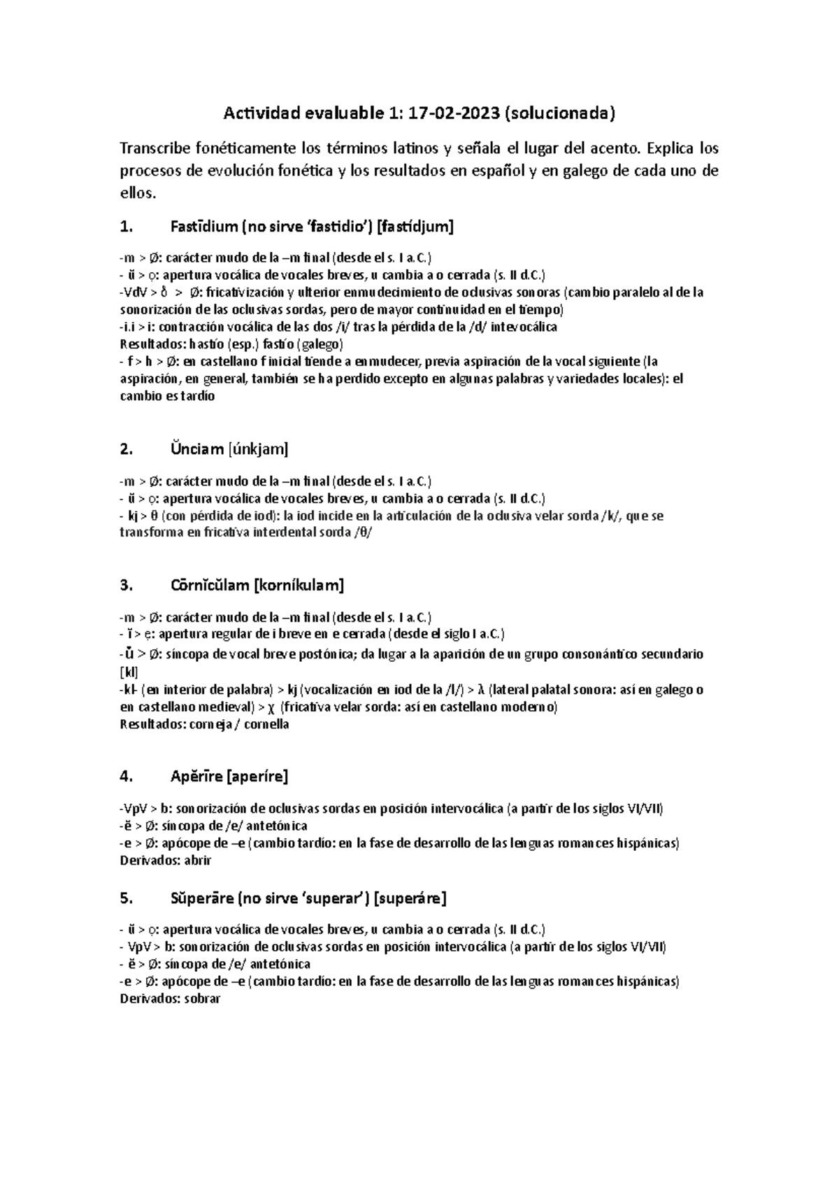 Actividad evaluable 1 solucionada - Actividad evaluable 1: 17-02-2023 ...