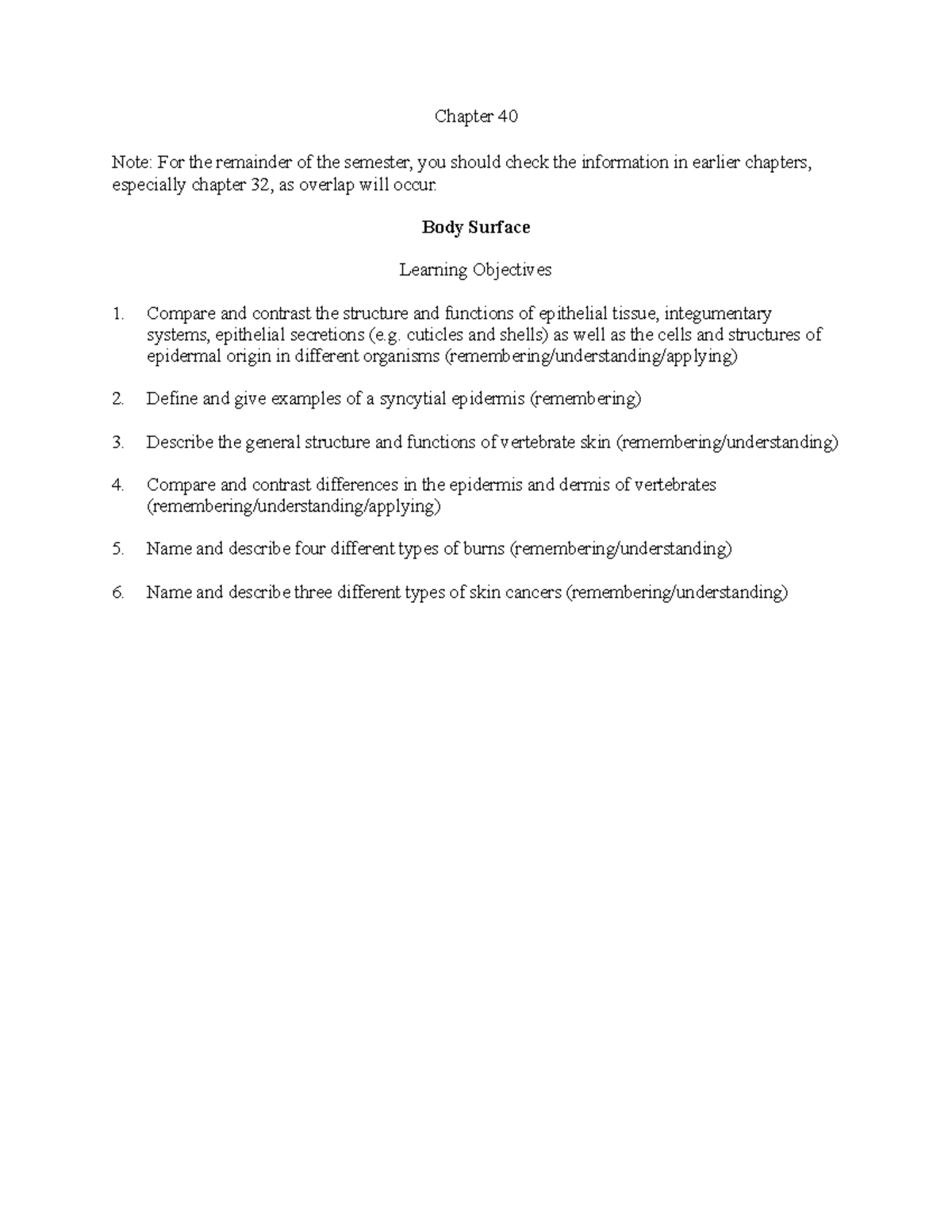 Chap 40 surface-skeletal-SM21 - Chapter 40 Note: For the remainder of ...