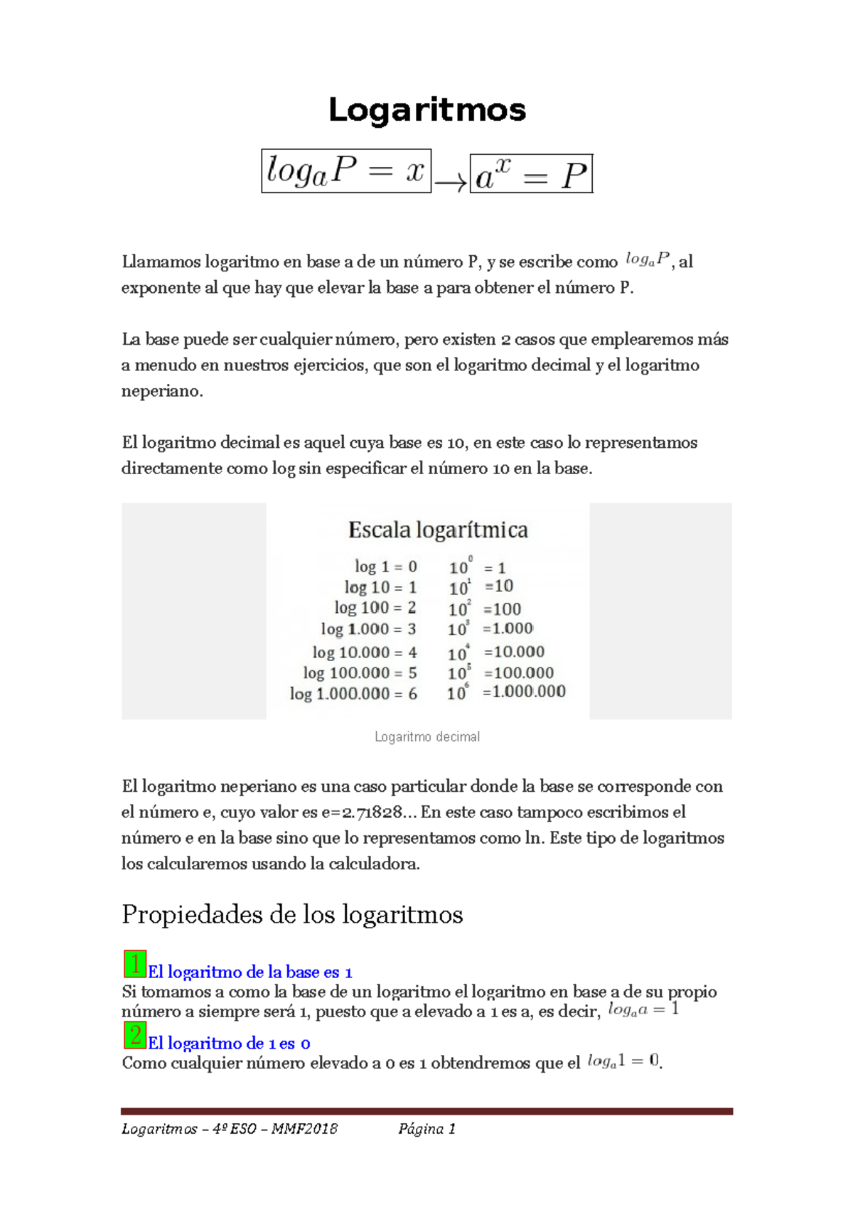 Logaritmo Base 100 Di 10