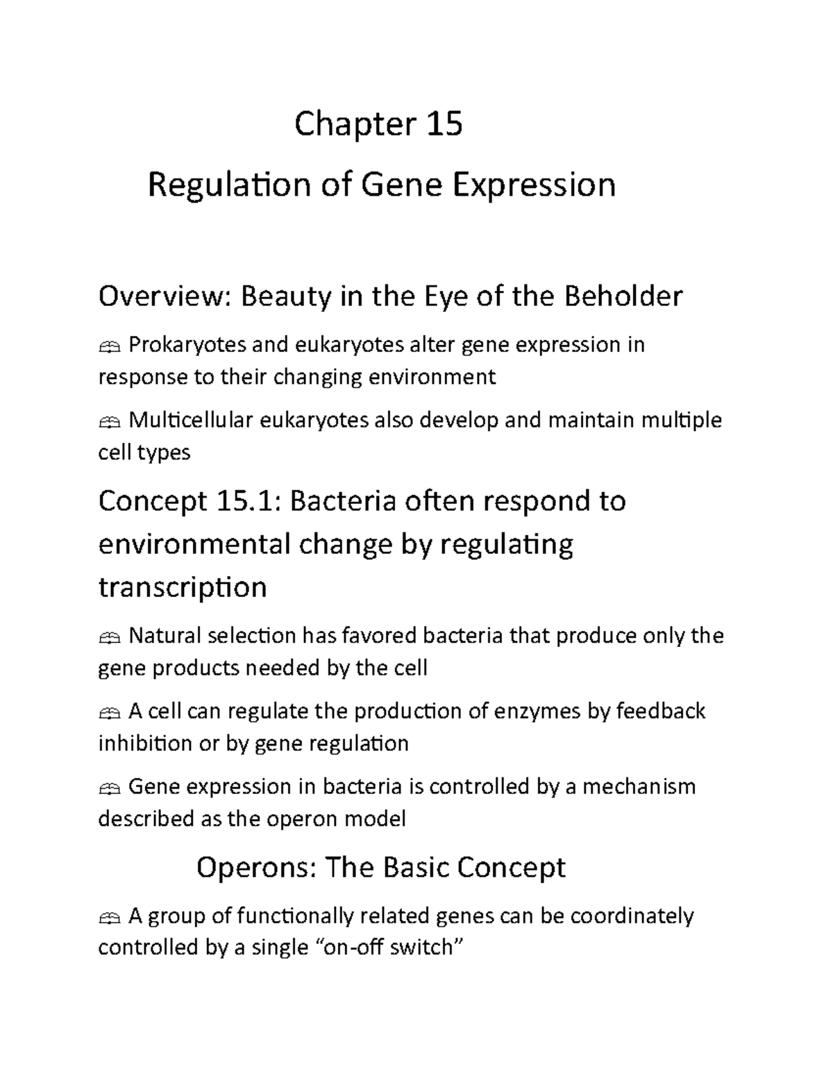 Document 34 - Regulation Of Gene Expression - Chapter 15 Regulaion Of ...