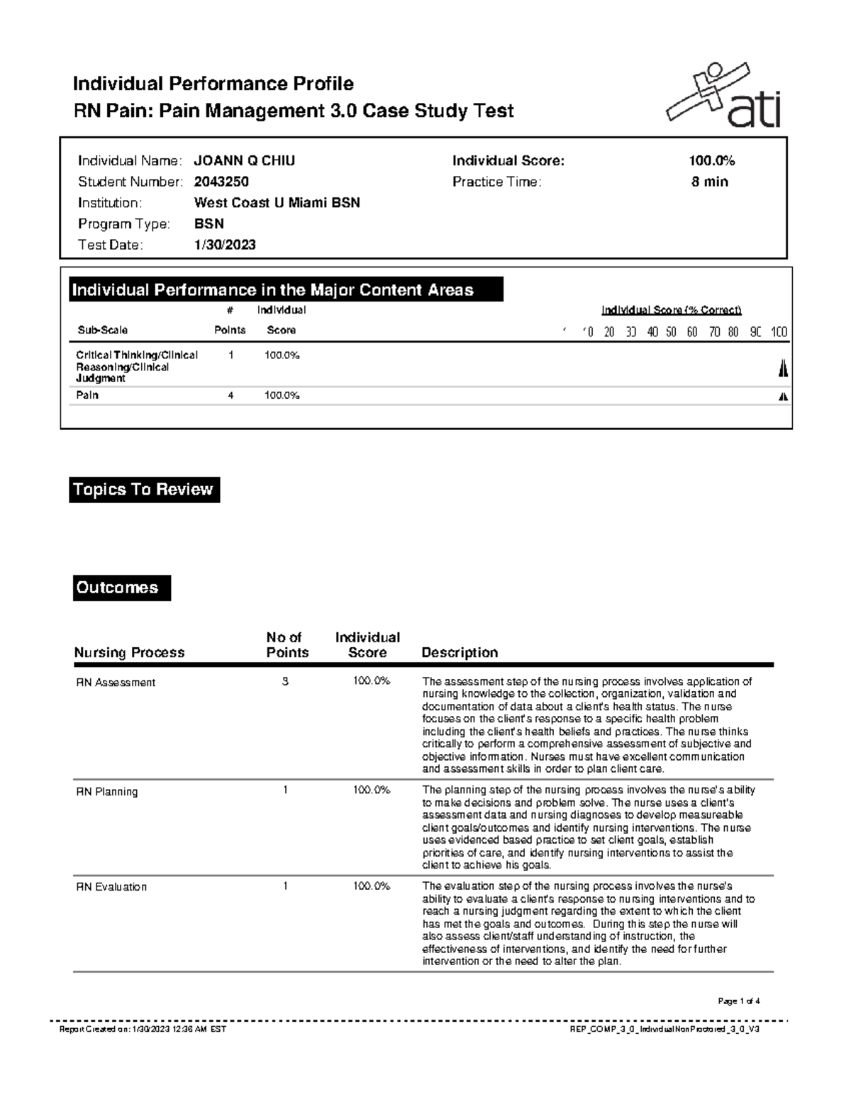 rn pain management case study quizlet