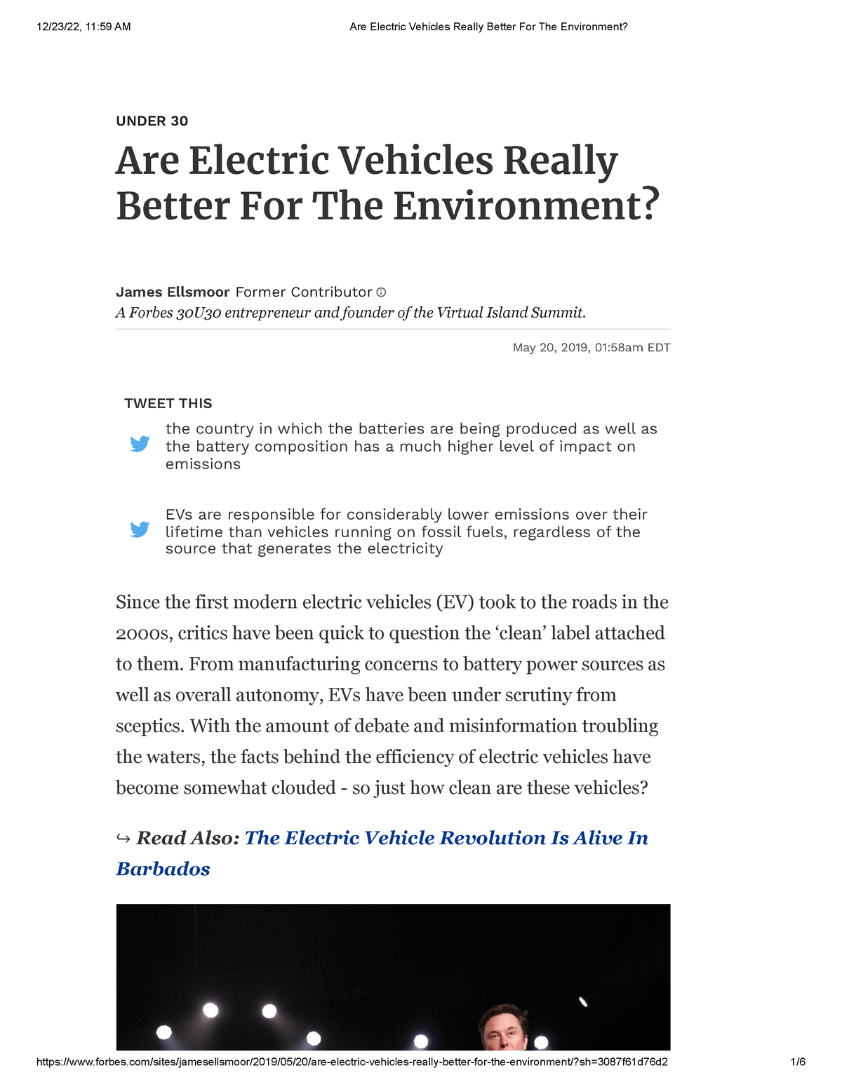 Are Electric Vehicles Really Better For The Environment A Forbes