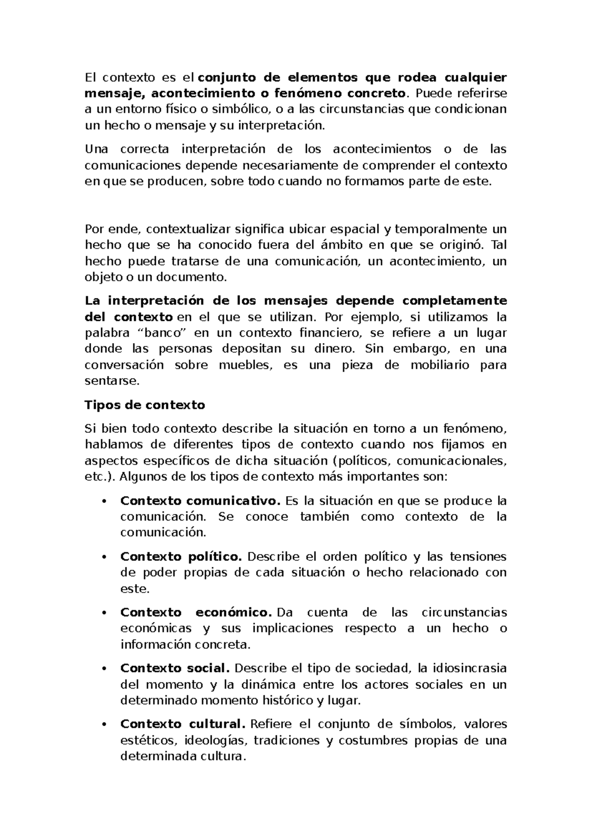Exposocion Interversion - El contexto es el conjunto de elementos que ...