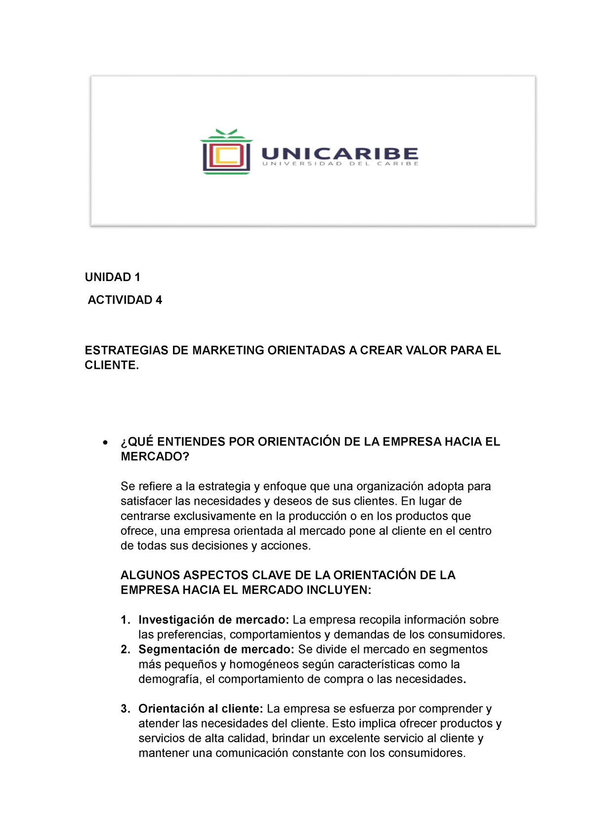 Unida 1 Actividad 4 - ESTRATEGIA DE MARKETING - UNIDAD 1 ACTIVIDAD 4 ...