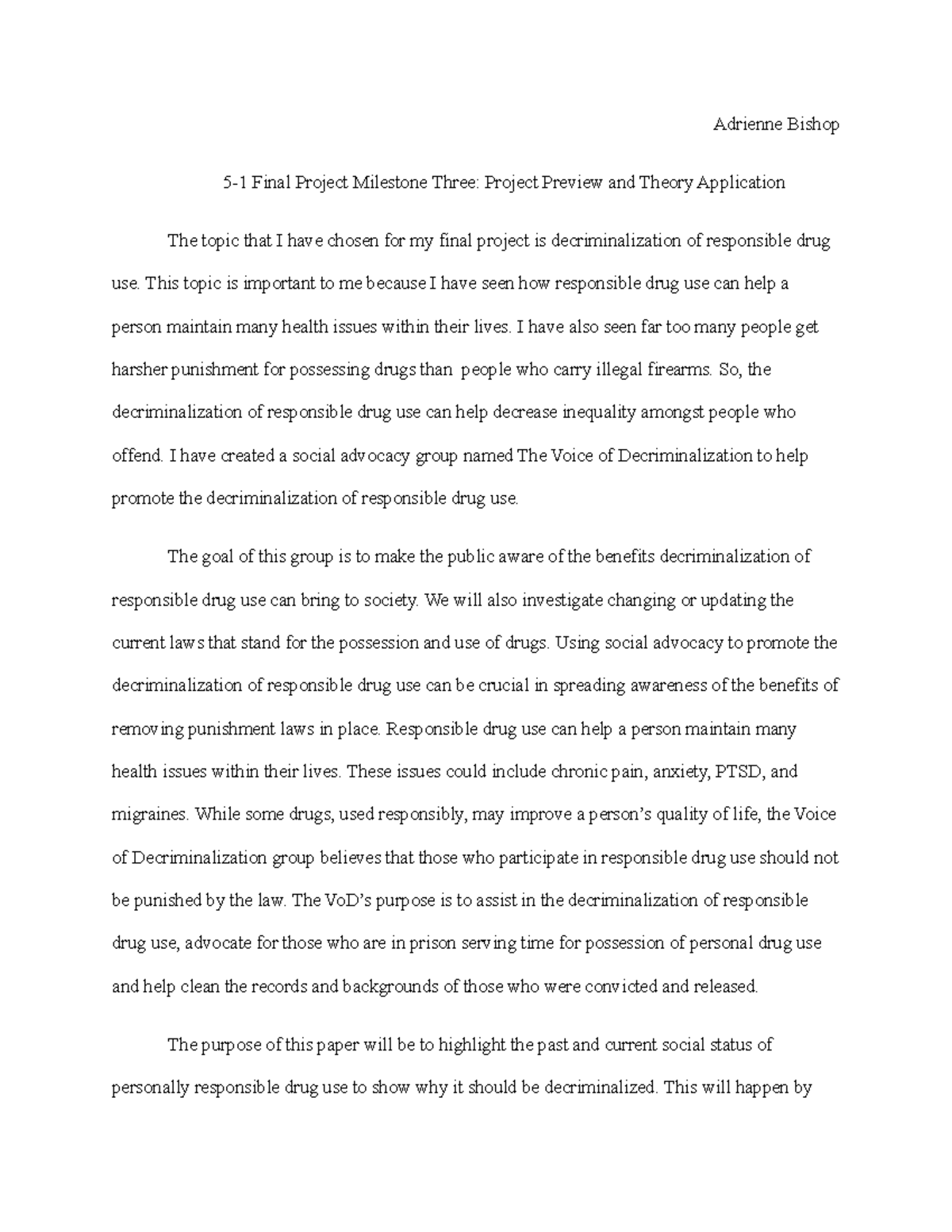 5-1 Final Project Draft - Adrienne Bishop 5-1 Final Project Milestone ...
