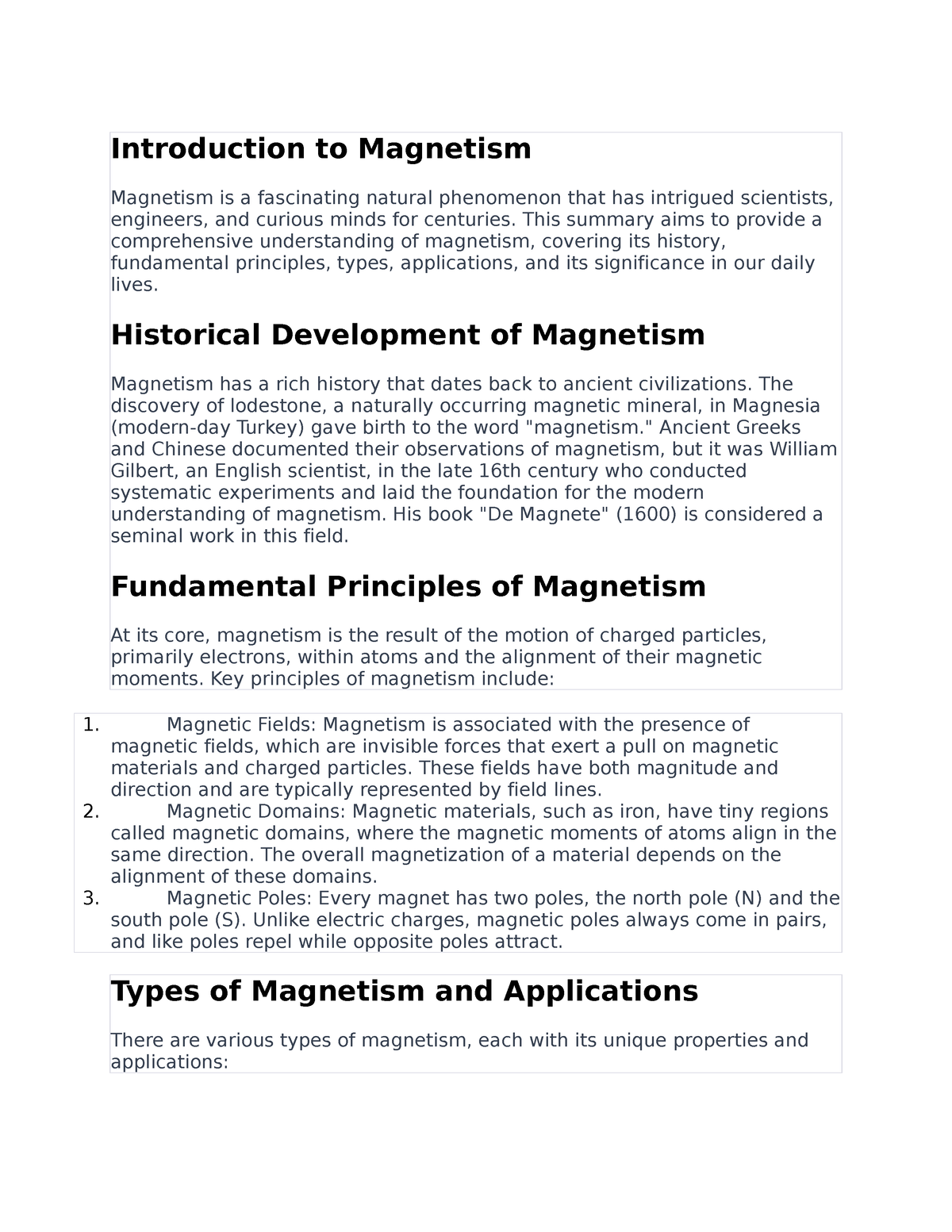 Magnetisme En Golven - Introduction To Magnetism Magnetism Is A ...