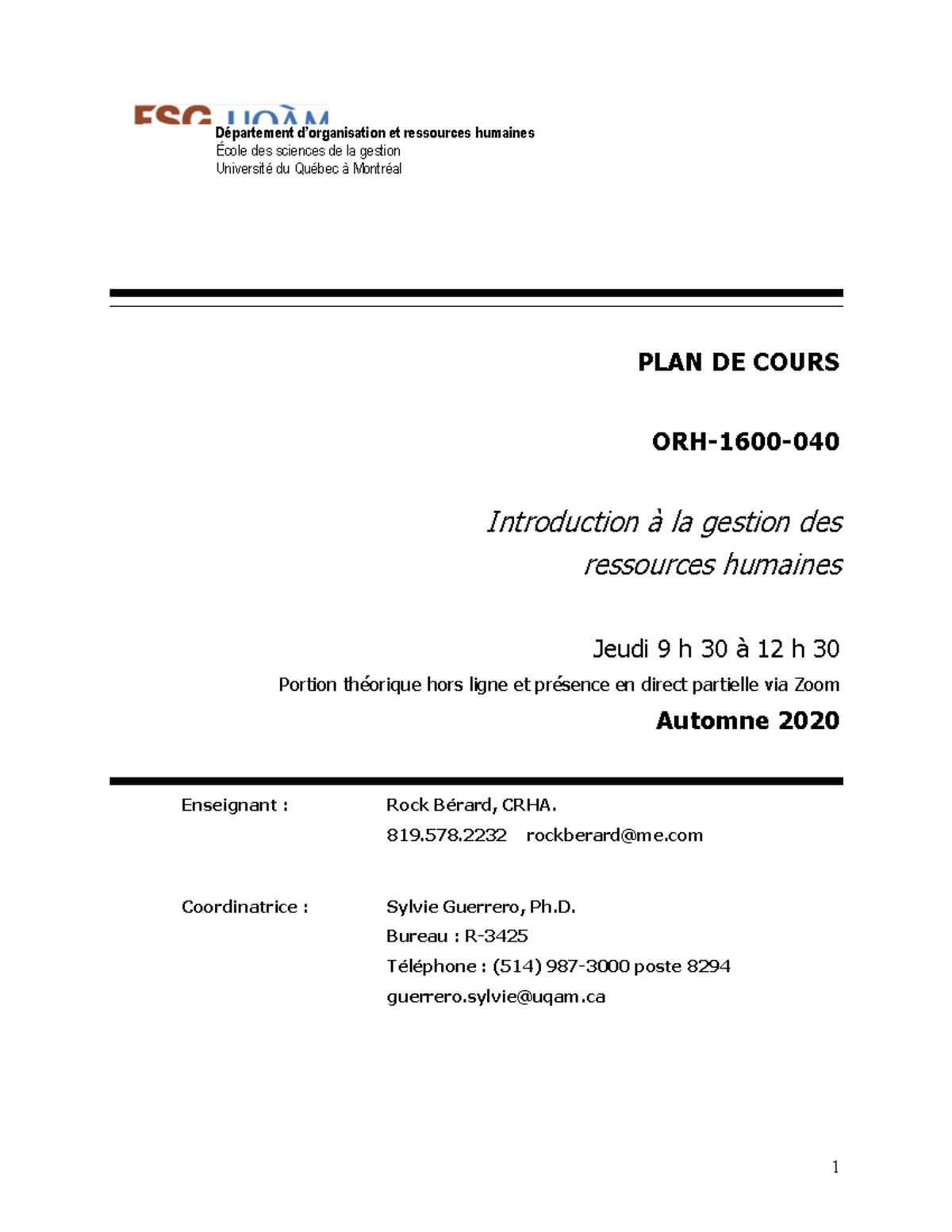 SYL-ORH1600-040-A2020 R Bérard - PLAN DE COURS ORH-1600-0 40 ...