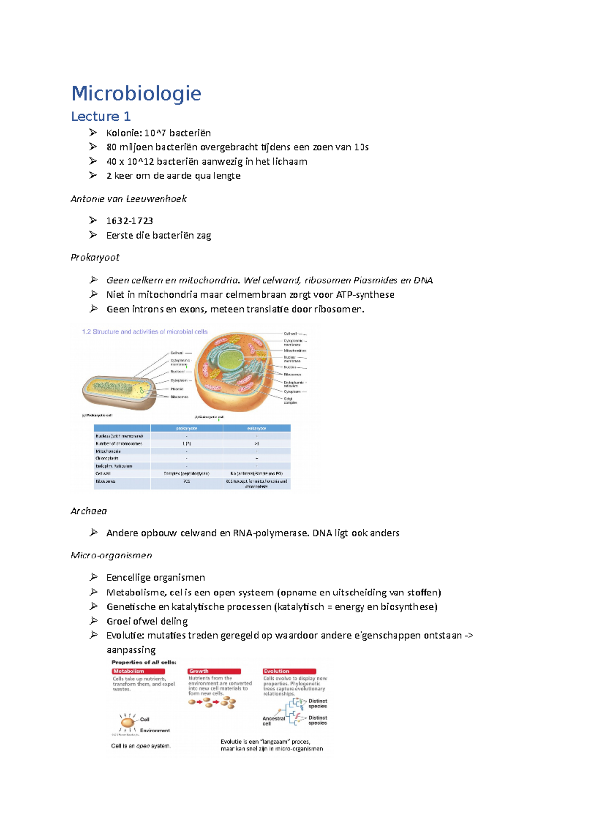 Microbiologie Lectures - Microbiologie Lecture 1 Kolonie: 10^7 ...