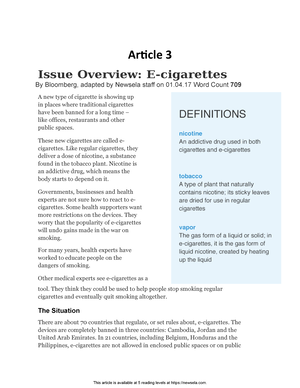 Vaping Essay Informative Source 3 This article is available