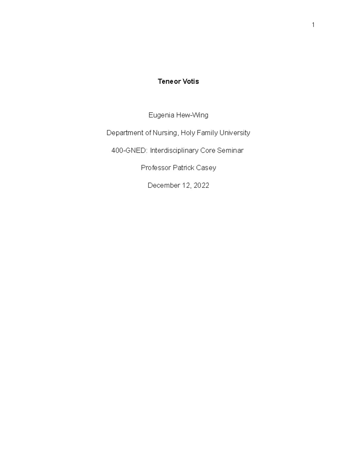 Teneor Votis-Pledge - My pledge - Teneor Votis Eugenia Hew-Wing ...