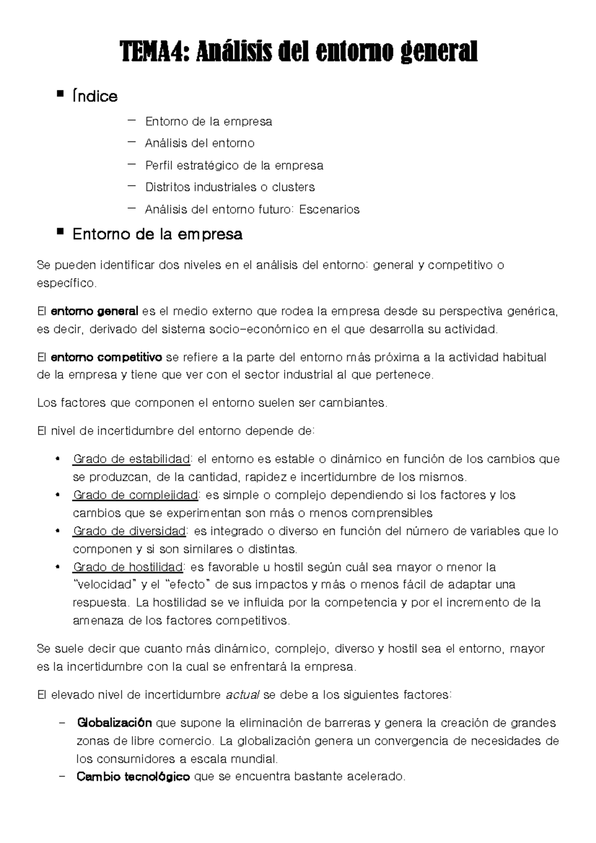 Tema 4 Analisis Del Entorno General - TEMA 4 : Análisis Del Entorno ...