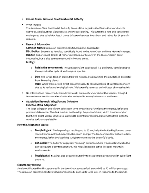 Biodiversity cheat sheet - Biodiversity- the variety of life - There ...