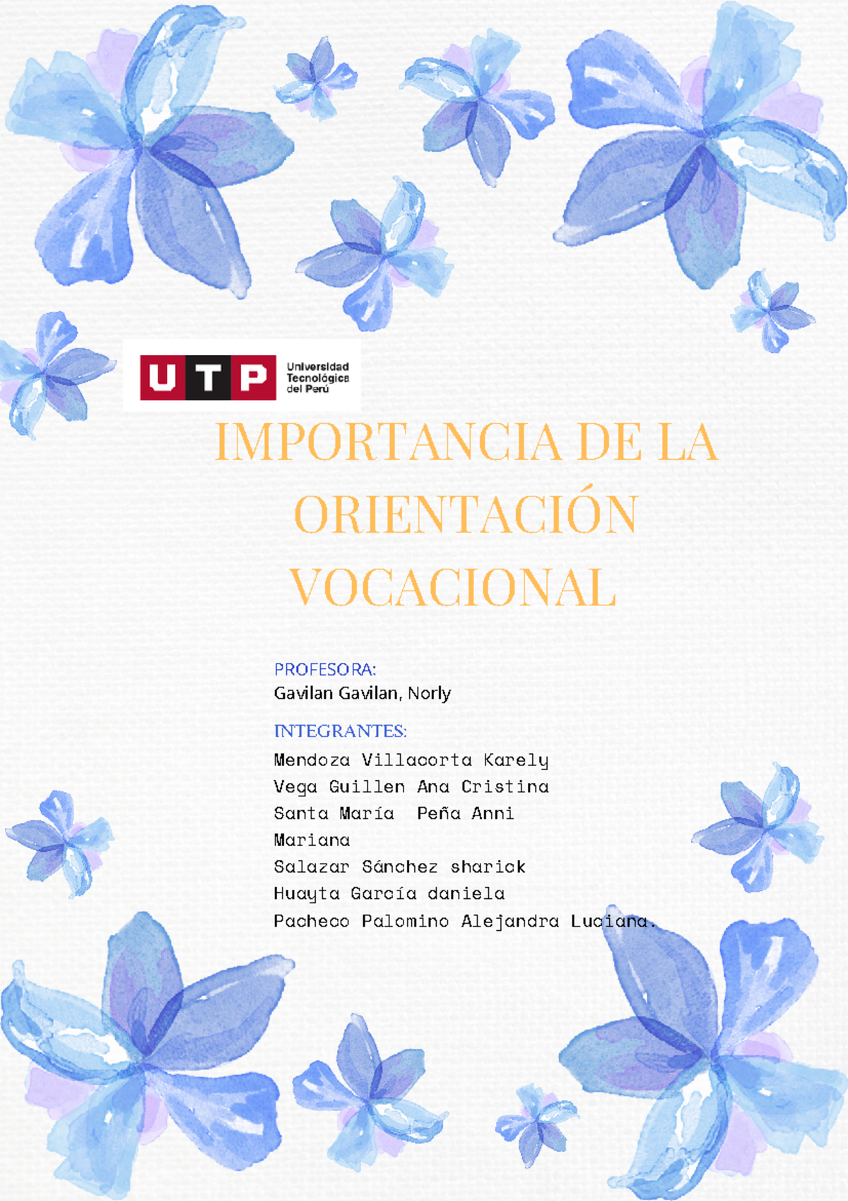 Ensayo de la importancia vocacional - IMPORTANCIA DE LA ORIENTACIÓN ...