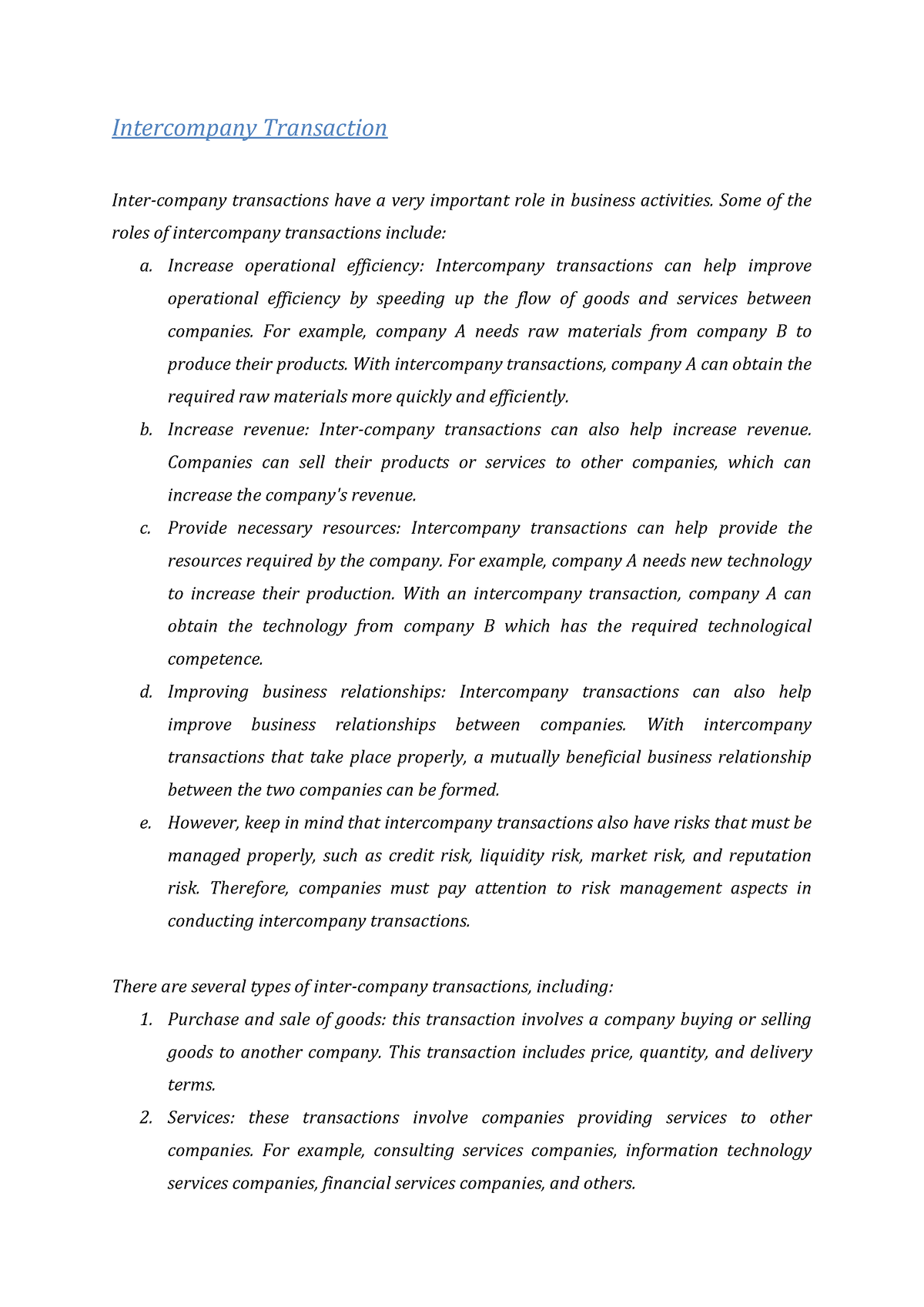 Summaries_008_Intercompany Transaction - Intercompany Transaction Inter ...