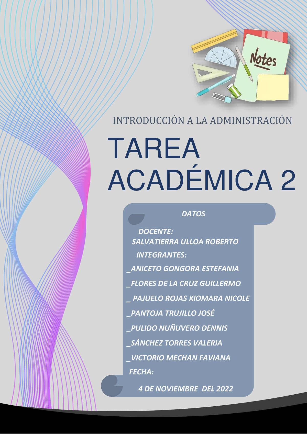 Tarea Academica 2 - Examen 2 - TAREA ACADÉMICA 2 INTRODUCCI”N A LA ...